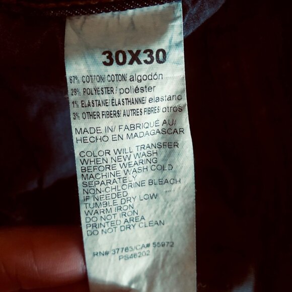 PERRY ELLIS -MENS JEANS STRAIGHT LEG DARK WASH JEANS SIZE 30X30 - Picture 9 of 10